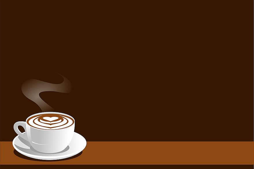 Kaffee, Hintergrund, braun, Tasse, brauner Kaffee