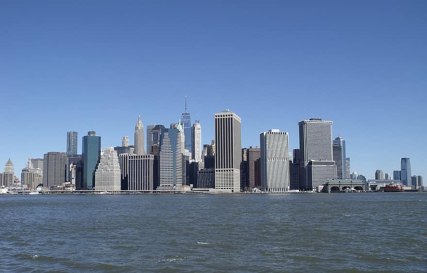 Newyork, đường chân trời, các tòa nhà, thành thị, Hoa Kỳ, châu mỹ, ngành kiến ​​trúc, tòa nhà chọc trời, cảnh quan thành phố, đường chân trời thành thị, tòa nhà bên ngoài