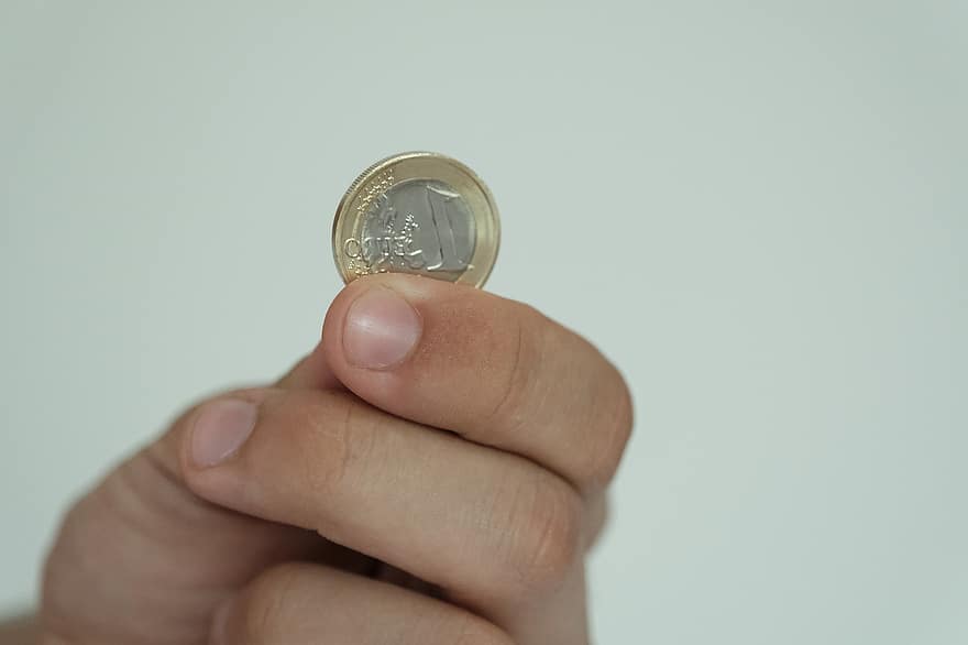 Money, Euro, Coin, Inflation, Devaluation, Currency, Cash, Payment, Budget, human hand, close-up