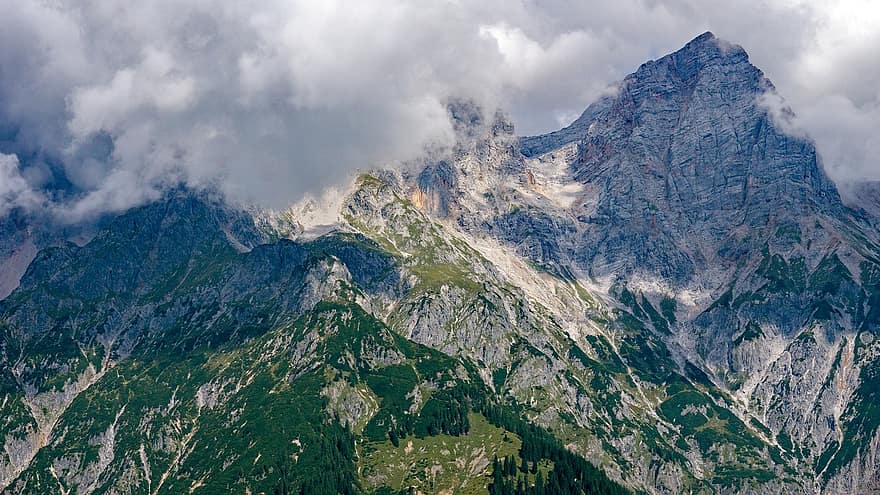 góry, pasmo górskie, górzysty, Alpy, alpejski, na dworze, krajobraz, szczyt, Natura, hochkönig, Austria