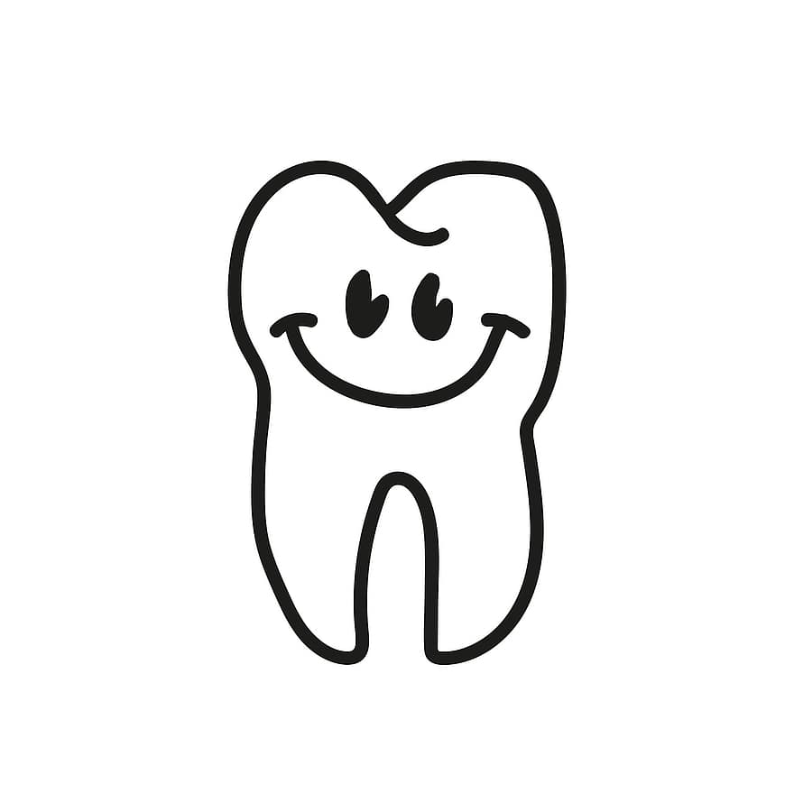 tandläkare, tand, ritning, linjekonst, hälsa, vård, hälsosam, tecknad serie, illustration, tänder, symbol