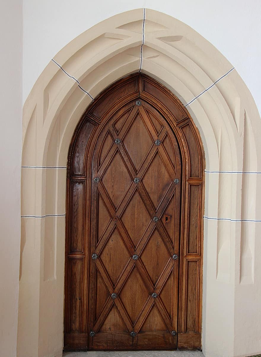 durys, įėjimas, Senovinis, mediena, pastatas