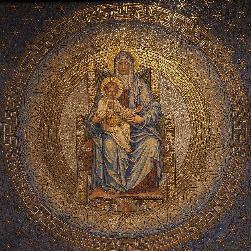 Mary, Jesus, Christianity, Catholicism, Mother, Child, Church, Religion, Cathedral, Golden, spirituality