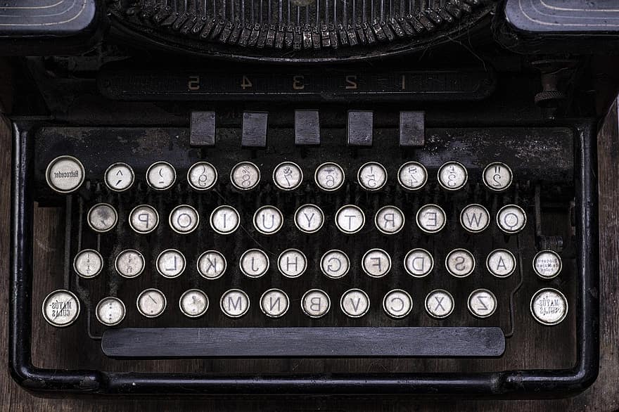 psací stroj, psaní, retro, starý, vinobraní, stroj, napsat, antický, typ, novinář, kancelář