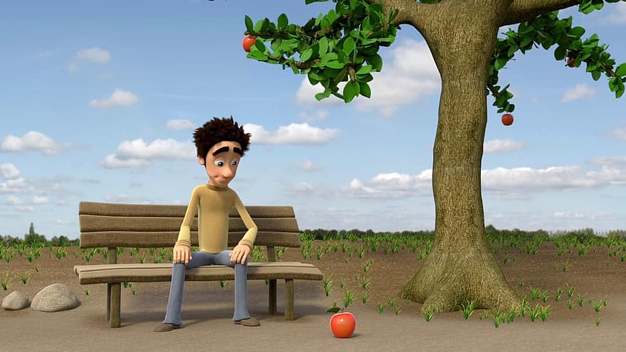 animacija, 3d, maišytuvas, obuolys