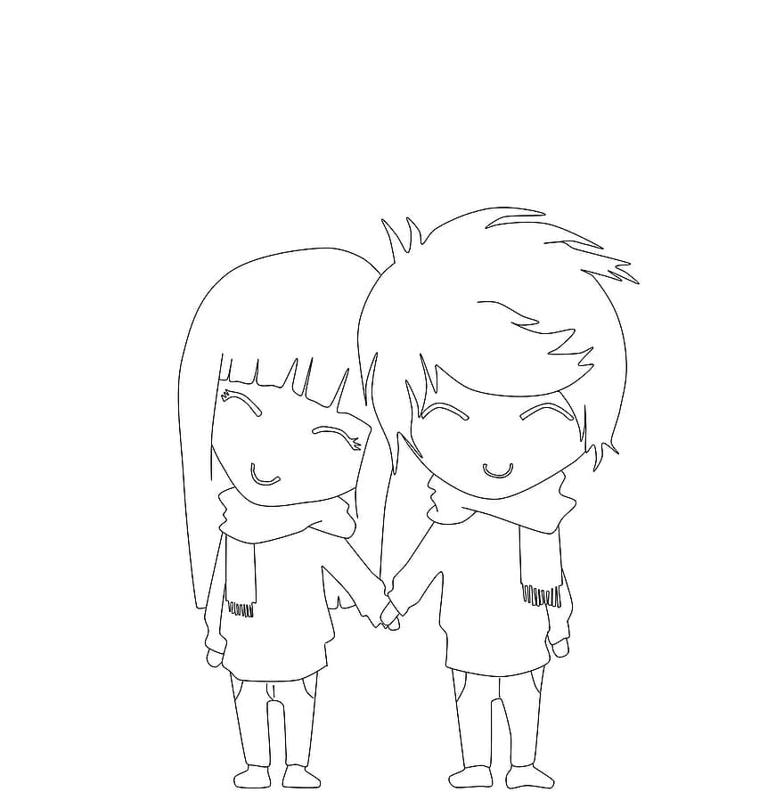 Coloring Page, Casal