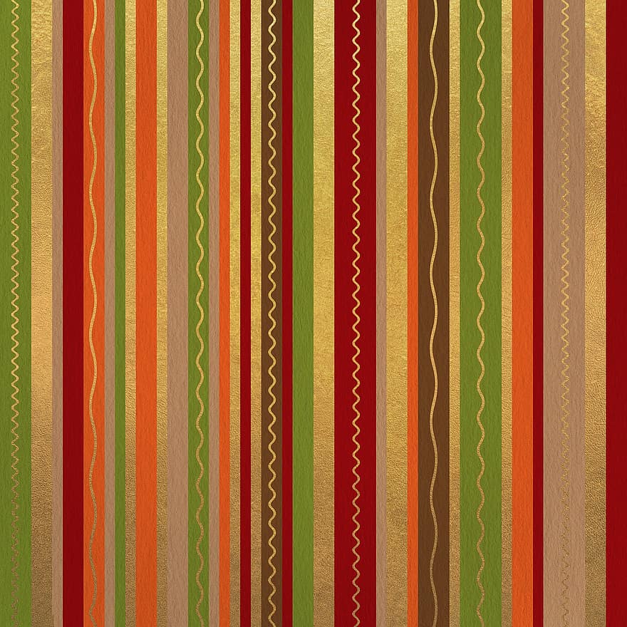 striper, linjer, gylden, rød, oransje, brun, grønn, strimler, mønster, scrapbooking