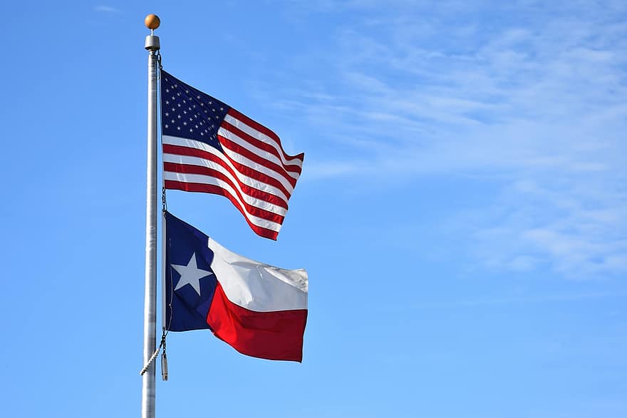 флаги, Америка, условное обозначение, баннер, государство, техасский флаг, флаг сша, американский флаг