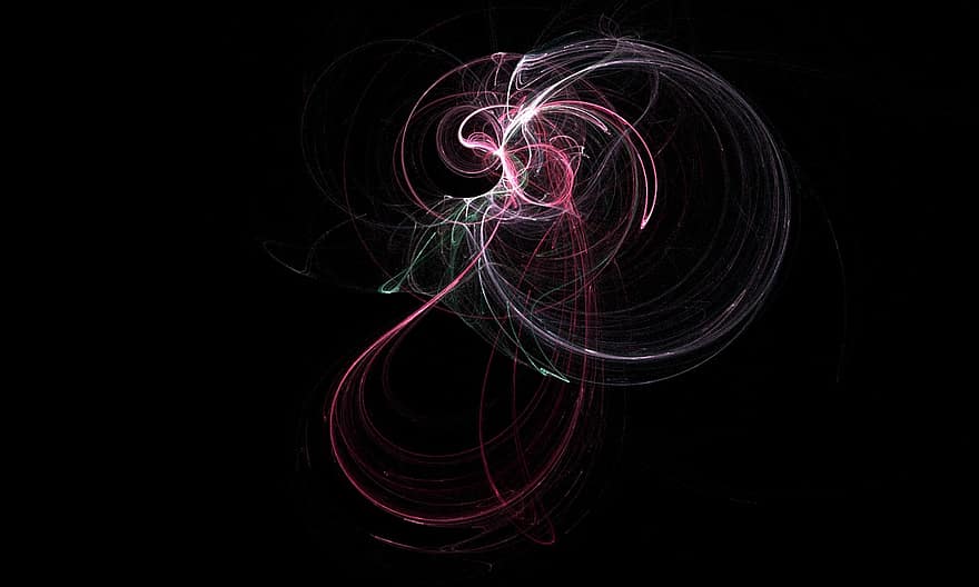 fractal, ratlles lleugeres, Fons brillant, neó, fons, fons de pantalla, resum, moviment, patró, corba, espai