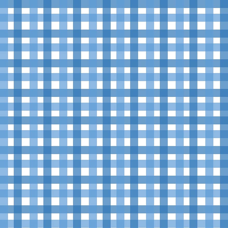 Gingham, Plaid, Crisscross, Stripes, Striped, Two-tone, Hues, Shades, Blue, White, Intersection