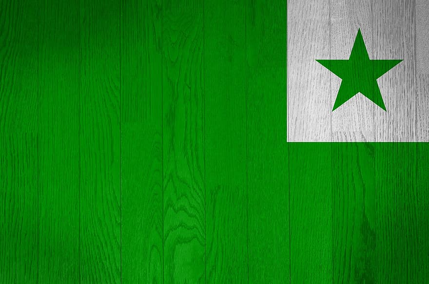 vlajka, esperanto, symbol, Jazyk, Pozadí, prapor, zelená, mezinárodní, hvězda, dřevo, dřevěný