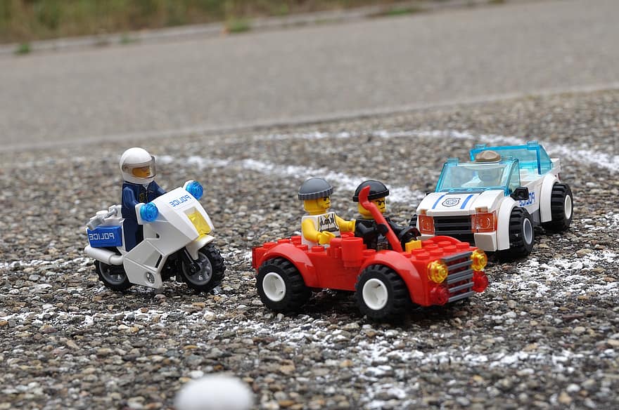 Лего, игрушки, миниатюрный, Лего модели, лего полиция, Лего вор, детские игрушки