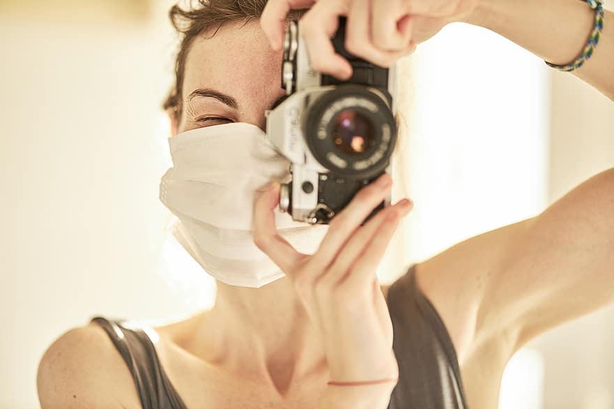 Photographer, Photo, Toys Hobbies, Retro, Mask, Virus, Health, Epidemic, Covid-19, Quarantine, Infection