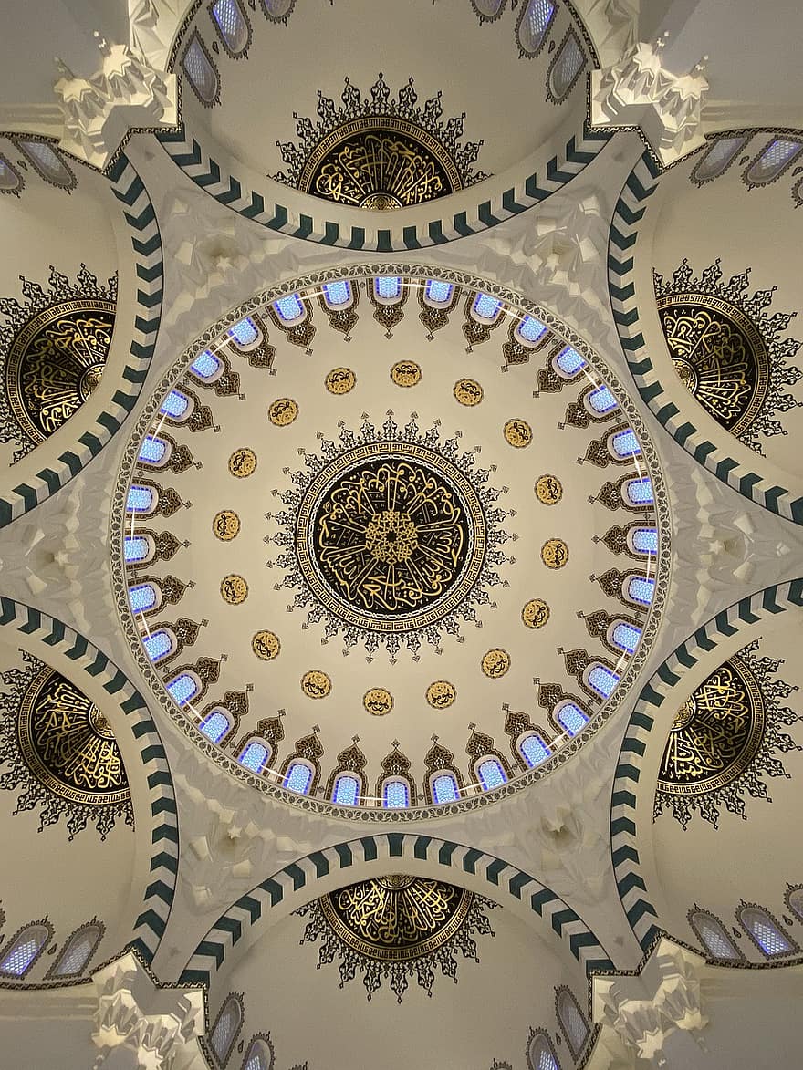 Architecture, Religion, Islam, Art, Dome, Ornament, Ankara, decoration, pattern, indoors, cultures