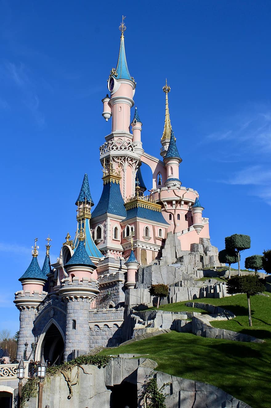 zamek do spania, Disneyland Park, Disneyland, zamek, pałac, architektura