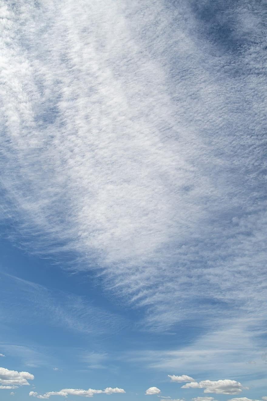 cel, núvols, a l'aire lliure, cloudscape, Cúmulus, fons de pantalla, fons, blau, dia, temps, estiu