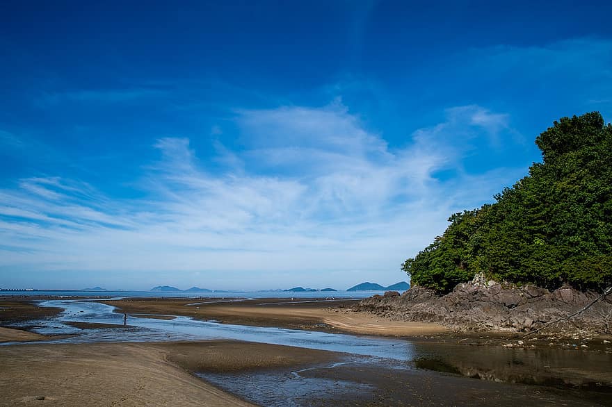 Comté de Buan, plage, Corée du Sud, la nature, paysage