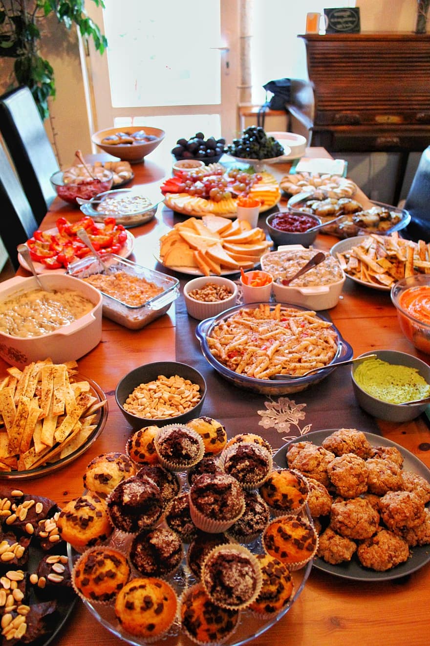 Romanian Food, Party, Feast, Banquet, food, table, gourmet, meal, freshness, snack, dessert