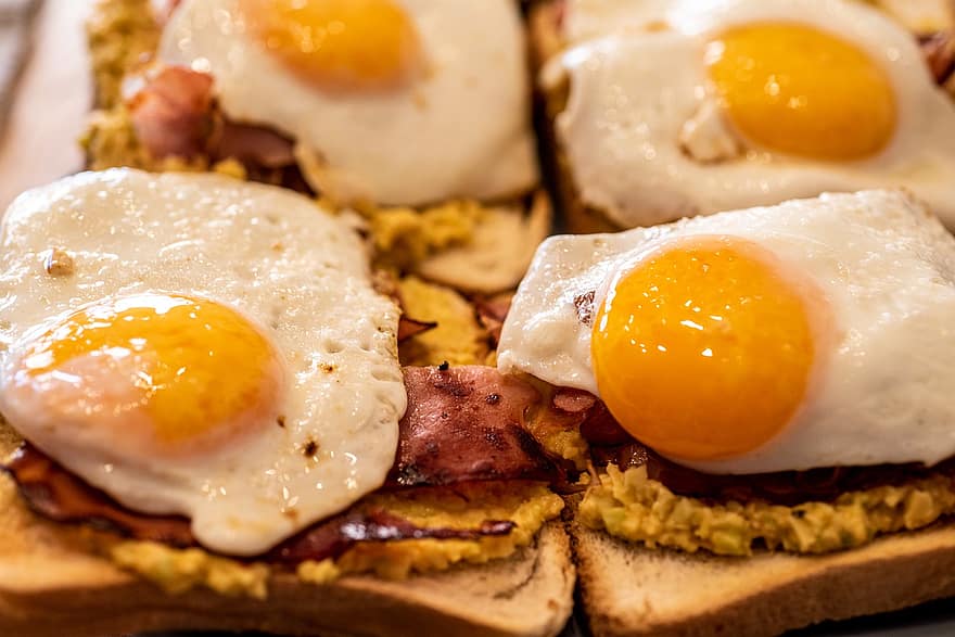 trứng chiên, trứng, nấu nướng, Bữa trưa, bánh mì sandwich, món ăn, bữa ăn sáng, chất đạm, dinh dưỡng, snack, thơm ngon