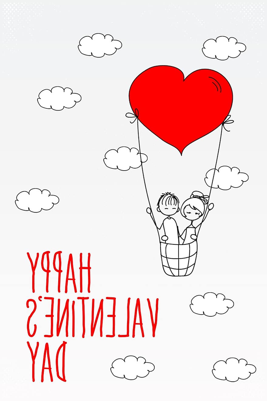 Valentine, Postcard, Gift, Love, Background, Drawing, Design, day, cartoon, heart shape, illustration