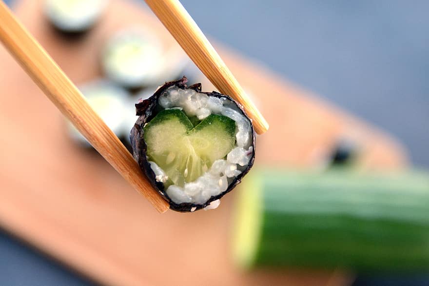 sushi, voedsel, eetstokjes, schotel, keuken, gezond, Aziatisch eten, Japans eten, lekker, heerlijk