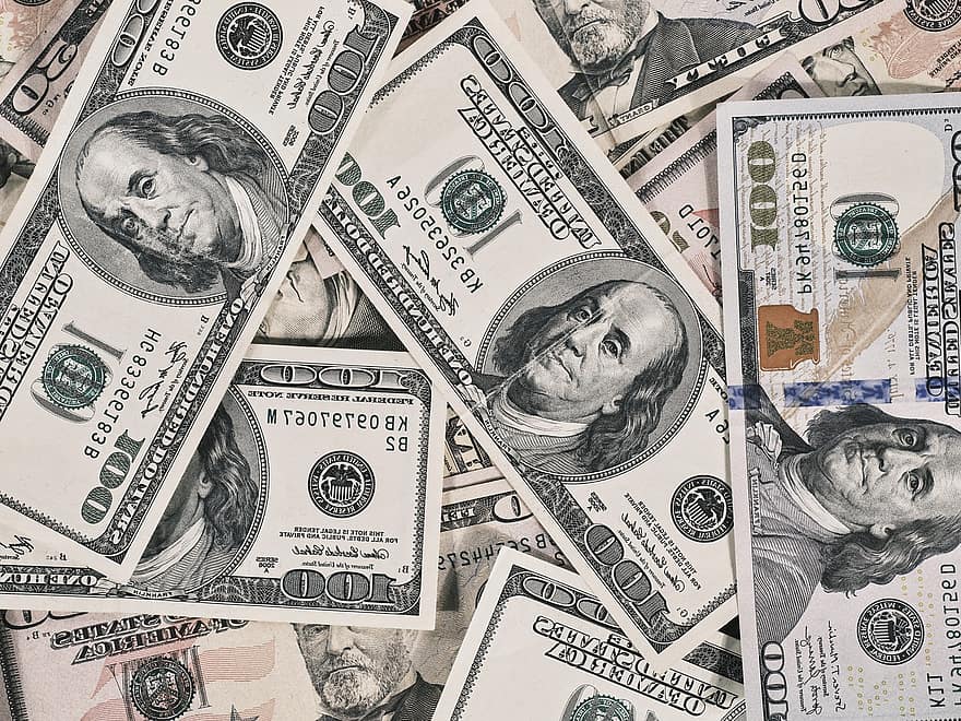 Dollar, Geld, Banknote, amerikanisch, Finanzen, Minze, Papierrechnung, Ersparnisse, Bank, Wirtschaft, Handel
