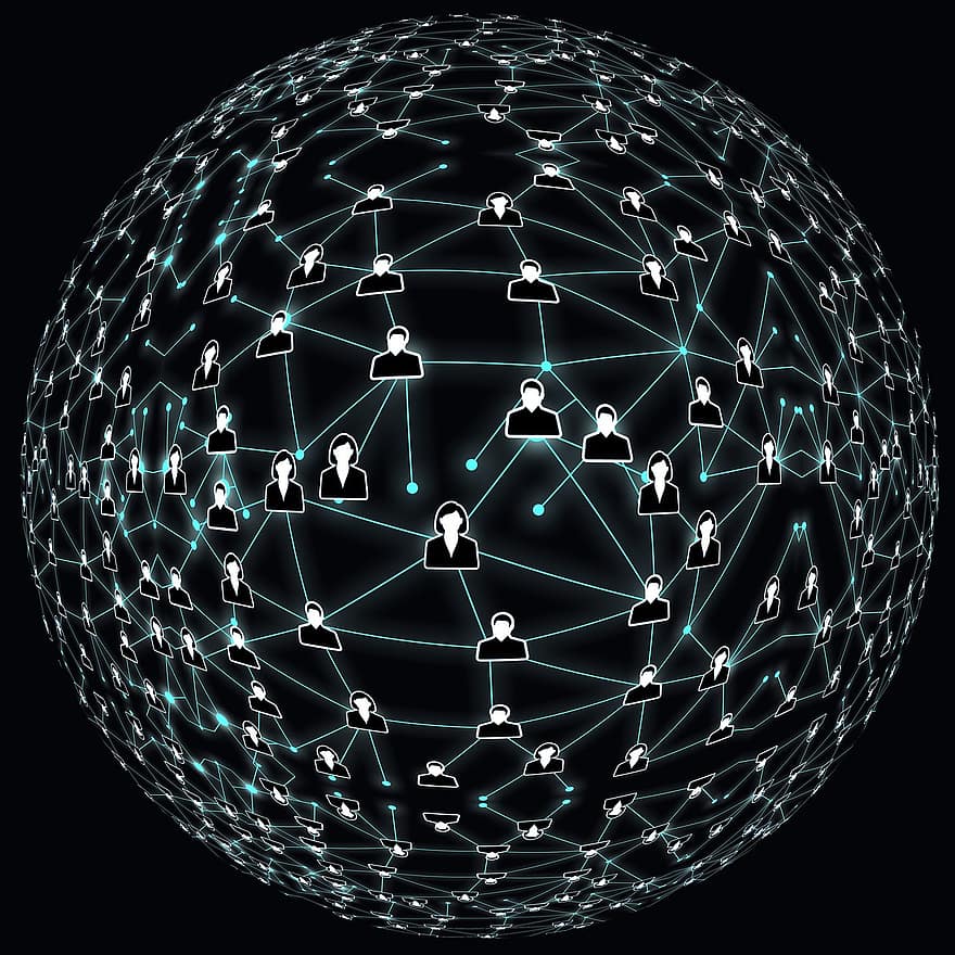 система, Web, сетей, личный, цифры, сеть, соединение, связано, друг с другом, все вместе, соглашение