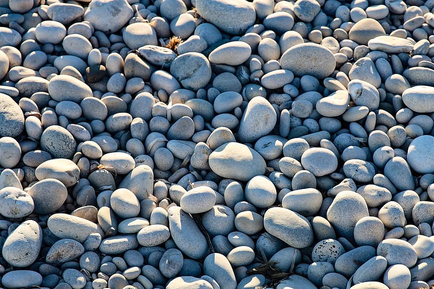 steiner, småstein, bergarter, tekstur, fast, stein, bakgrunn, nærbilde, mønster, heap, glatt