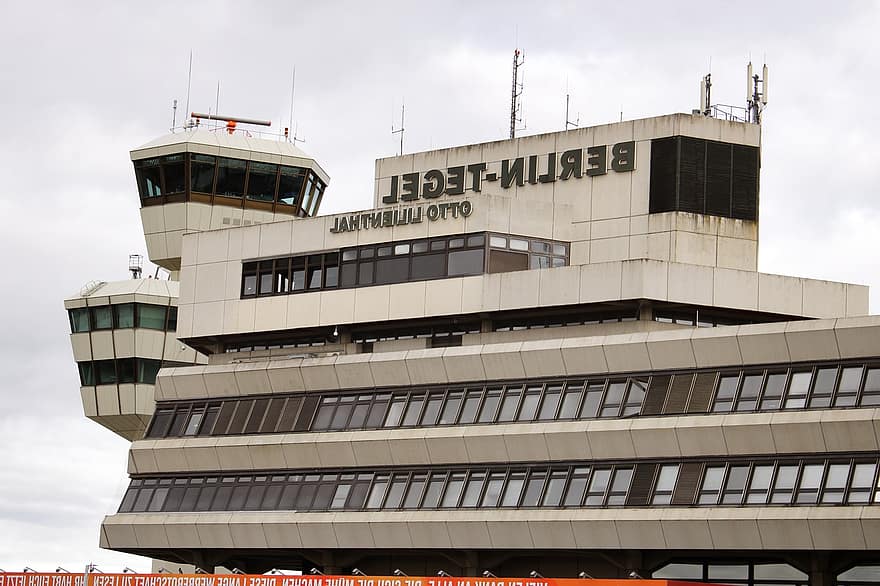 vliegveld berlijn tegel, luchthaven, gebouw, berlijn, toren, radar, otto lilienthal, architectuur, internationaal vliegveld