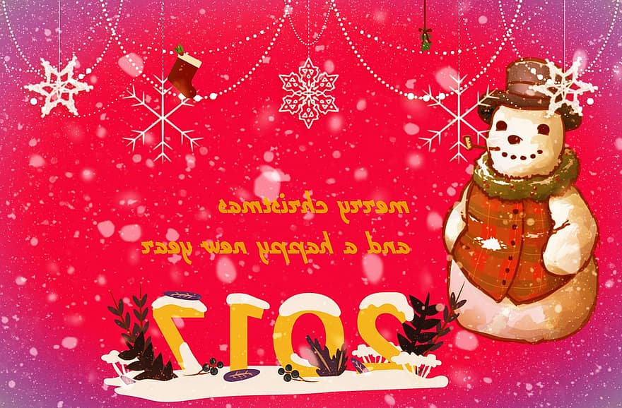kartu Natal, hari Natal, salam natal, motif natal, harapan Natal, keinginan tahun baru, 2017, hari Tahun Baru, malam tahun baru, musim dingin
