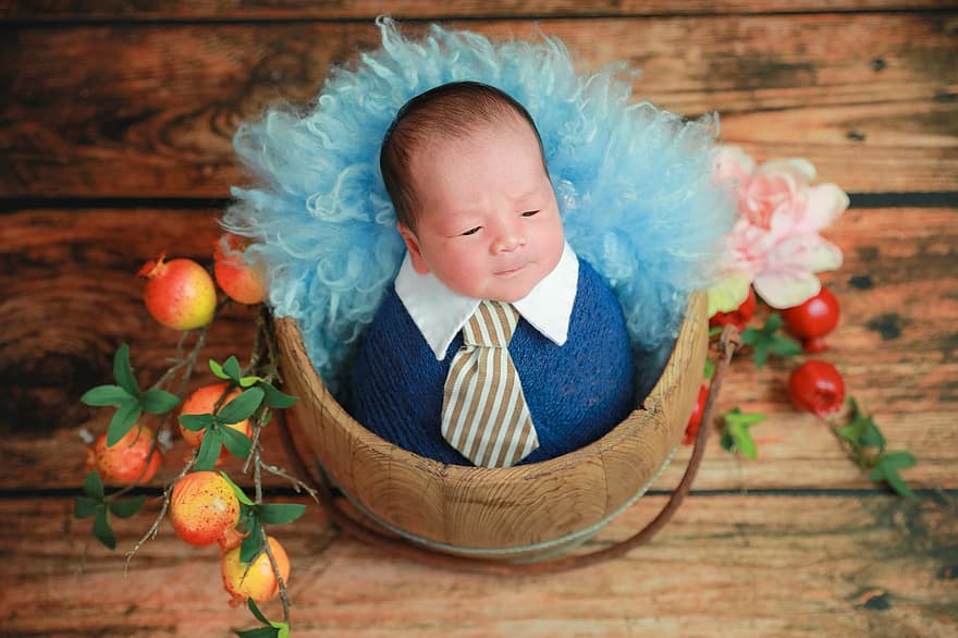 новорожденный, детка, портрет, малыш, костюм, младенец, маленький мальчик, мальчик, милый, прекрасный, пеленать