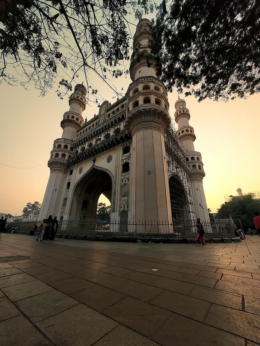 charminar, Monumento, punto de referencia, Hyderabad, India