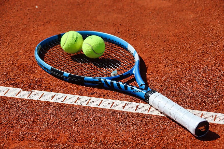 tênis, bolas, raquete de tênis, quadra de tênis, Esportes, quadra de saibro, bolas de tênis, esporte, bola, bola de tênis, jogando