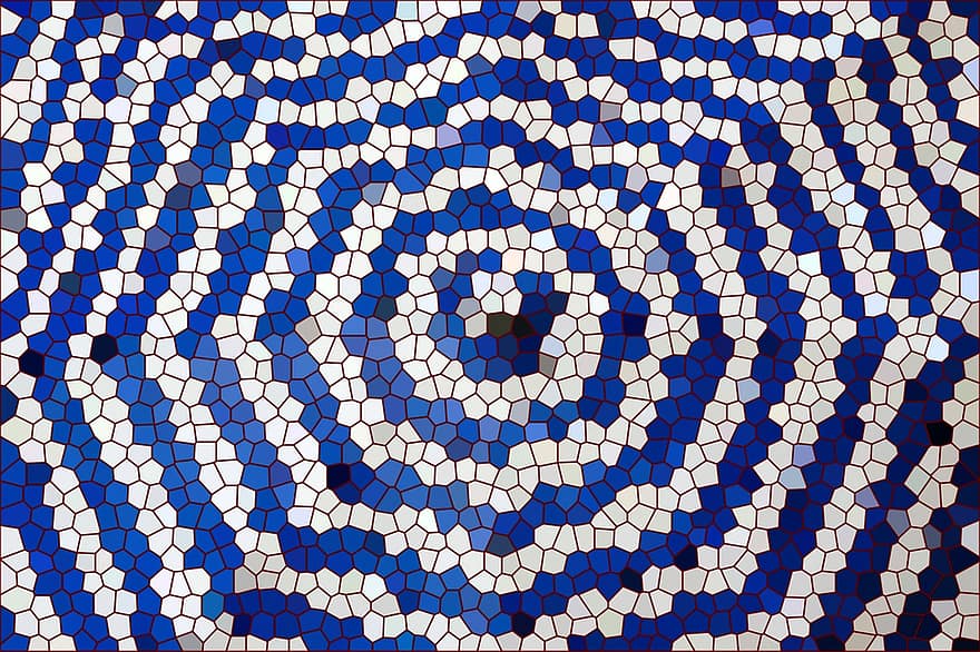 mozaik-, szerkezet, háttér, csempe, kék