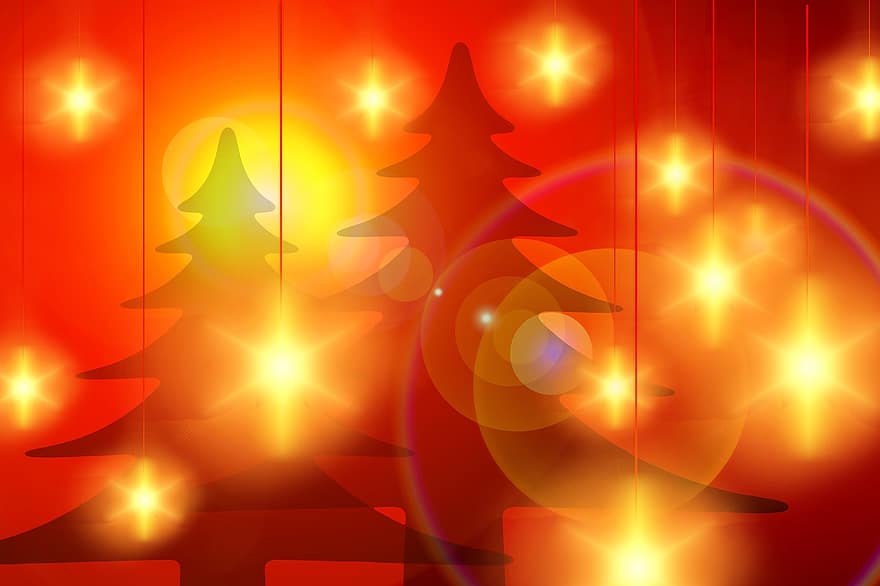 træ, silhuetter, silhuet, atmosfære, advent, træ dekorationer, bjerg, blå, ambassade, juletræ, jul