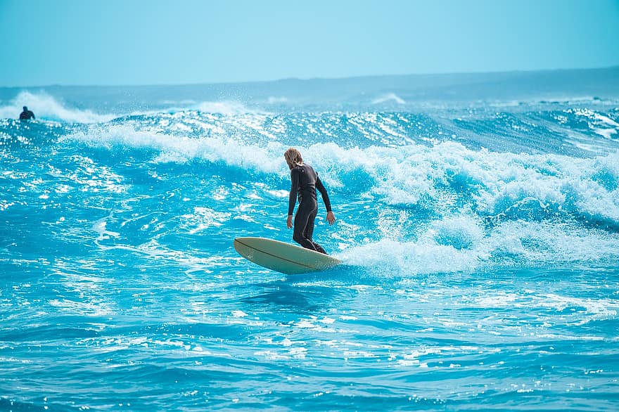 surfen, water, golven, oceaan, Atlantische Oceaan, surfing, Spanje, Lanzarote, Lasanta, vrije tijd, surfboard