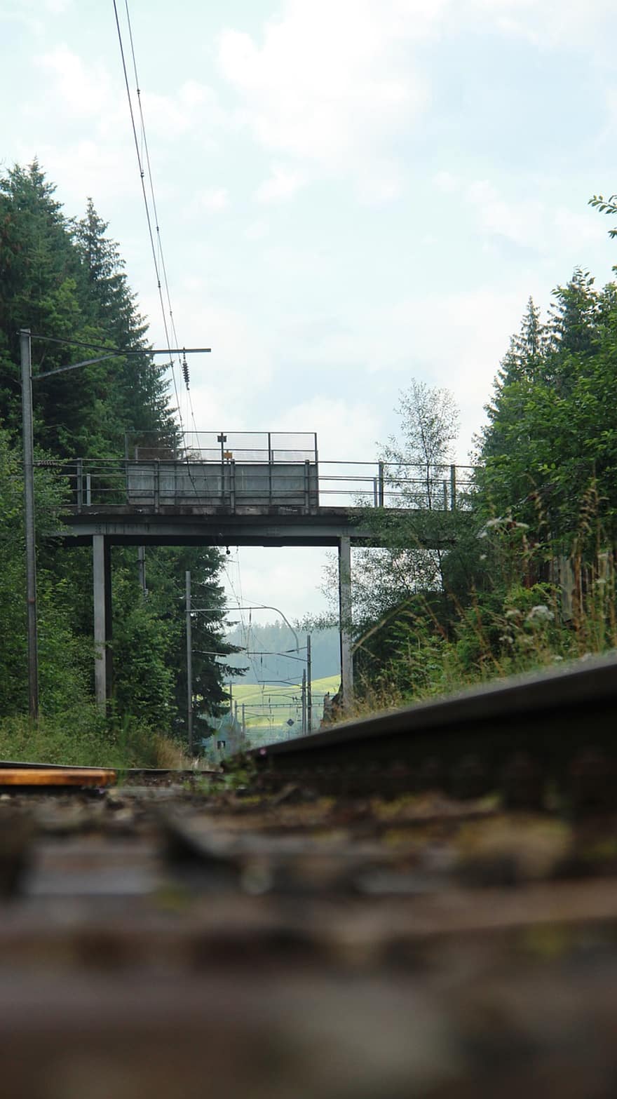 chemin de fer, voie ferrée, paysage, campagne