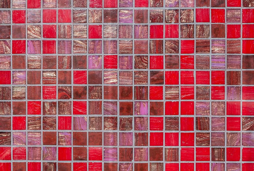 fundo, telha, modelo, superfície, vermelho, padronizar, origens, parede, característica de construção, mosaico, abstrato