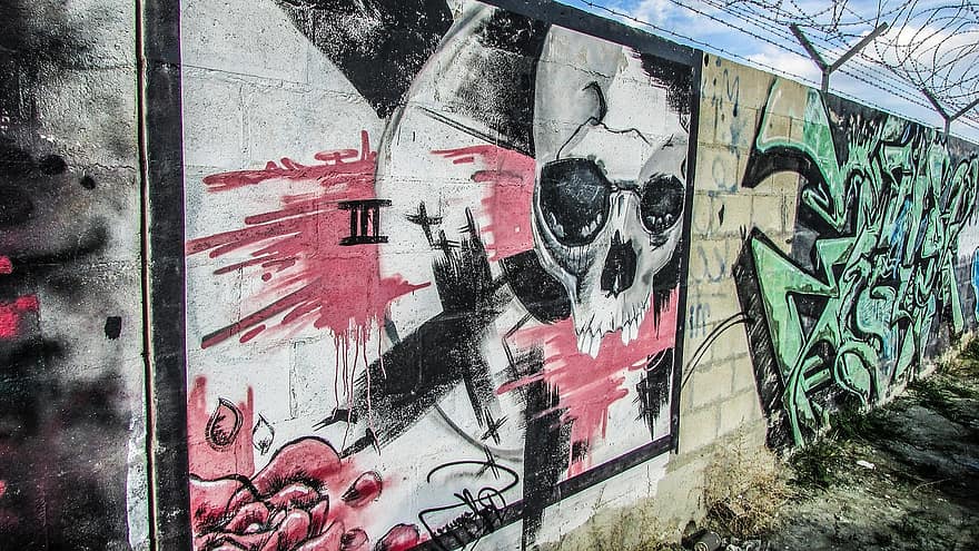 graffiti, pintura d'esprai, urbà, color
