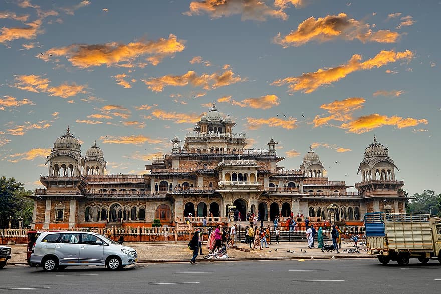 bảo tàng albert Hall, jaipur, Ấn Độ, rajasthan, ngành kiến ​​trúc