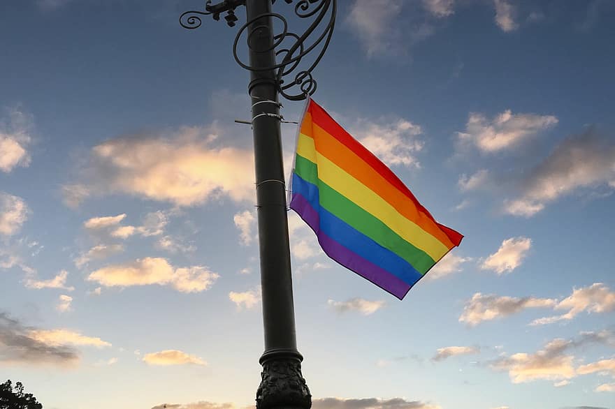 флаг ЛГБТ, гордый флаг, Прага, LGBT, LGBTQ, Европа