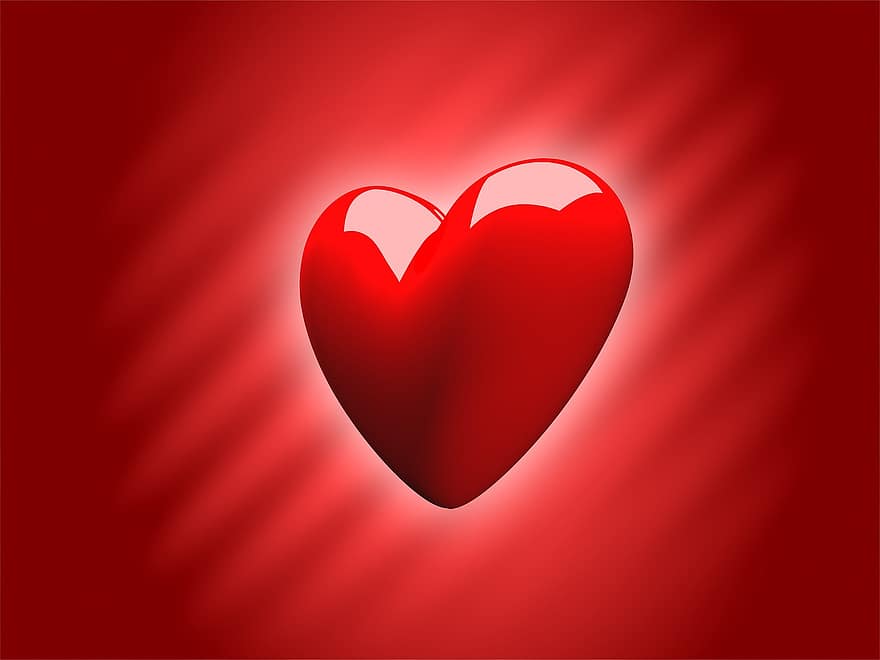 Valentin, cœur, amour, rouge, décoration, journée, vacances, heureux, romantique, conception, salutation