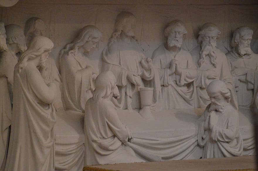 Bas-relief, Last Supper Sculpture, Last Supper Statue, Sculpture, Religious Statue