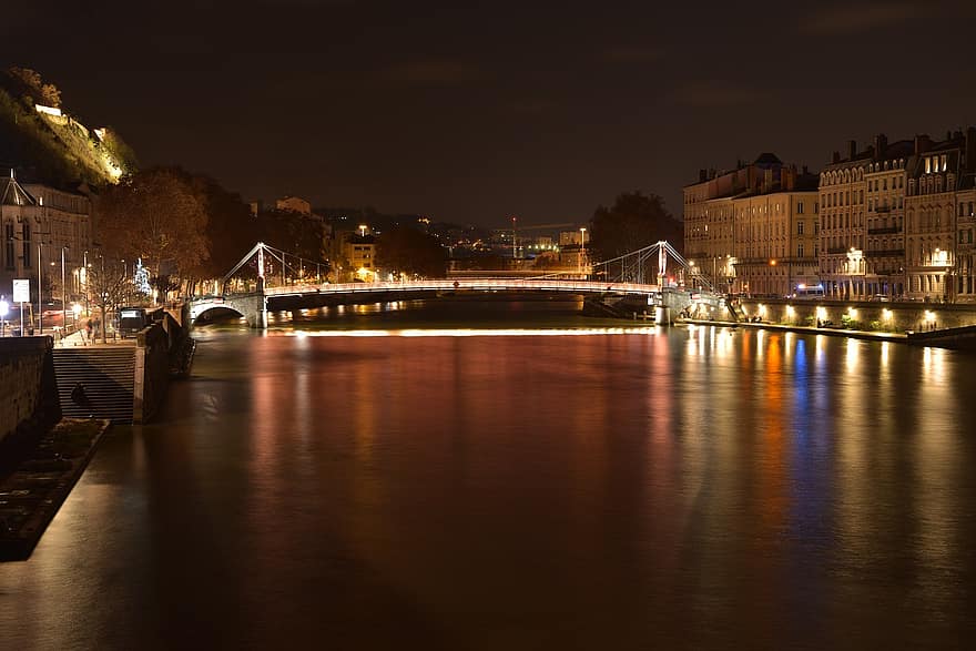 Franciaország, lyon, építészet, emlékmű, híd