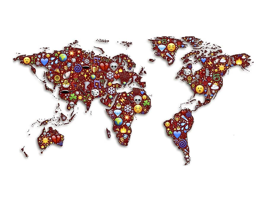 World, Continents, Globe, Earth, Global, Planet, Countries, Map, World Globe, Community, Creativity