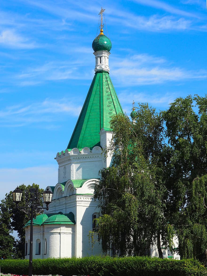 Nizhny Novgorod, architecture, église, paysage, temple, cathédrale, christianisme, religion, traverser, des cultures, l'histoire