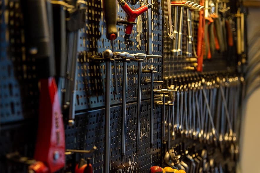Tools, Shelf, Tool Bench, Workbench, Car Tools, Mechanic Tools