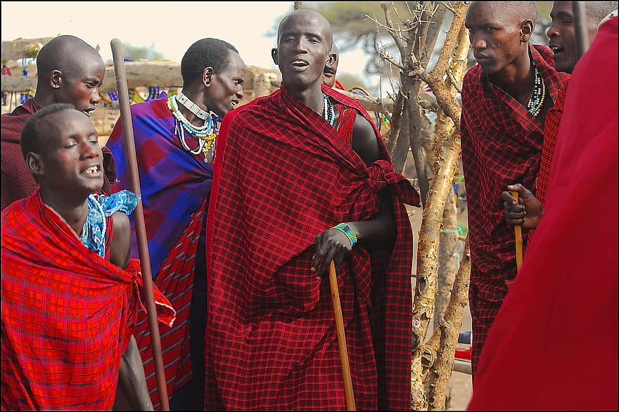 Masajų žmonės, gentis, Afrika, Genties ceremonija, ceremonija, čiabuvių tautų, Tanzanija