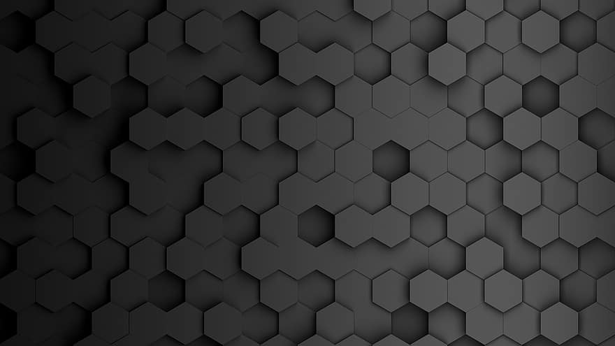 Background, Wallpaper, Technology, Hexagonal, Abstract, Rendering, 3d Rendering, Landscape, Grayscale, Black And White, Gray Background