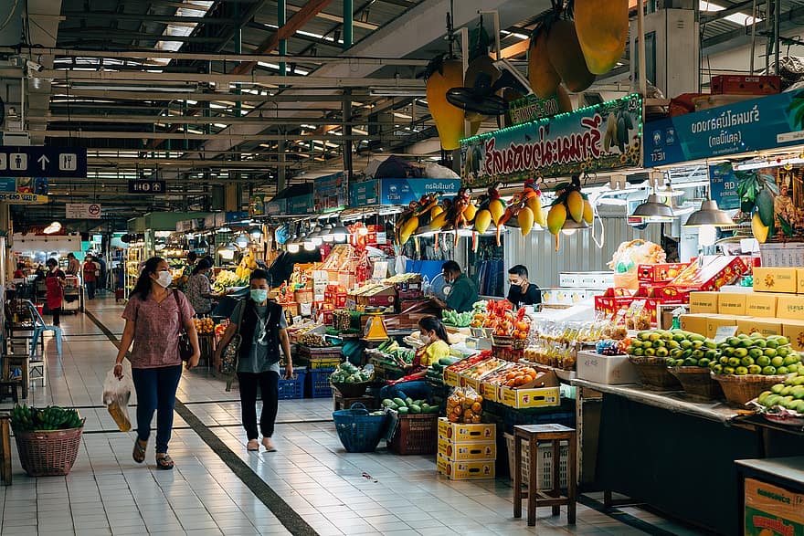 marked, supermarked, handle ind, mad, belastning, Detailhandel, kunde, købe, priser, Produkter, grøntsager